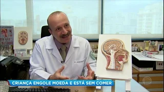 Menina de 2 anos engole moeda e fica sem comer por uma semana