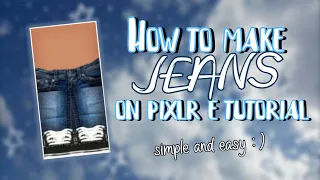 How to make (simple and easy) jeans on Roblox | Pixlr E tutorial