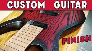 7-string Custom Guitar Finish: brushing, polishing, spray-painting, varnishing