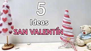 5 MANUALIDADES de San Valentín para Hacer y decorar en Casa 😍 Valentíne's Day Diy's !