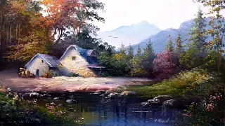 How I Paint Landscape Just By 4 Colors Oil Painting Landscape Step By Step 76 By Yasser Fayad