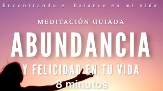 Meditación guiada ABUNDANCIA 💜✨ - 8 minutos MINDFULNESS y AFIRMACIONES