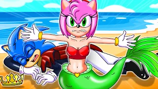 Amy Rose Mermaid Save Sonic Mermaid - Sonic Born As a Baby Mermaid - Cartoon Animation