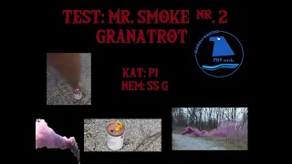 Test: Smoke Bomb - Mr. Smoke 2 | Kat. P1 | NEM: 55 g | Farbe: Granatrot | Von: FDF Nautica SRL