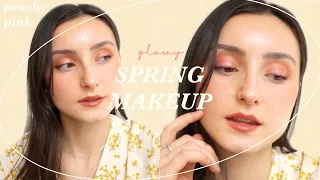 Glowy Everyday Spring Makeup 🌸 *using CLIO, Peripera, Too Faced Sweet Peach Palette etc.*