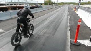 16000W ELECTRIC BICYCLE Drag run 16.3s 1/4 mile 70mph run 3