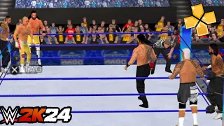 6 Man Elimination Team'Match | WWE 2k24 PSP ANDROID GAMEPLAY Mobile Gamer