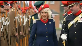 Queen Camilla embraces her role as Colonel in Chief, meeting the Royal Lancers for the first time