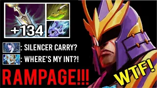 +134 INT STOLE RAMPAGE Silencer Carry vs Zeus Drow Max Attack Speed Delete All in 2 Sec EPIC Dota 2