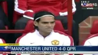 Falcao debutó en la contundente victoria de Manchester United (ESPN)