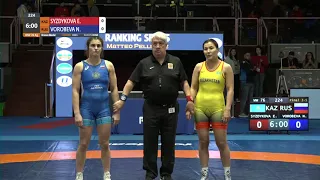 BRONZE WW - 76 kg: E. SYZDYKOVA (KAZ) v. N. VOROBEVA (RUS)