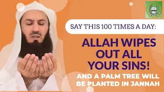 Say this 100 times a day, Allah wipes out all your sins & a palm tree will be planted in Jannah.