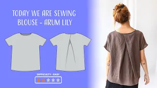 DIY linen blouse sewing tutorial | AURUM LILY top + PDF pattern