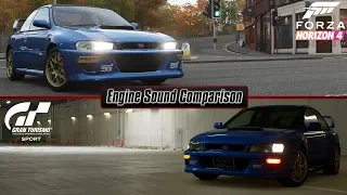 Forza Horizon 4 vs. Gran Turismo Sport: Subaru Impreza 22B STi | Engine Sound Comparison