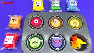 Numberblocks Satisfying Video l Mixing Playdoh with SLIME ASMR #115 Color