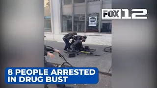 8 people arrested in downtown Portland drug bust