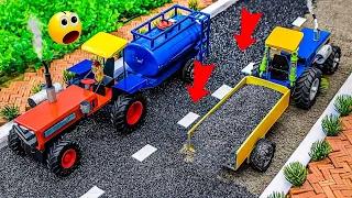 diy making Amazing Modern Road Construction | diy asphalt Construction | @Farmdiorama|@diyminimaster