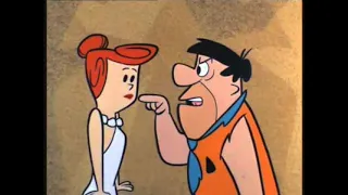 Fred Flintstone Angry at Topless Waitress