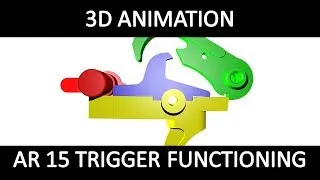 3D animation of AR 15 Trigger functioning