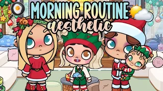 aesthetic morning routine☀️🍳☁️⭐️|*CHRISTMAS EDITION*|with voice📢|avatar world family roleplay🌍👪