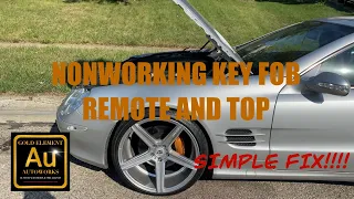 How To Fix Mercedes SL500 KEY FOB REMOTE & CONVERTIBLE TOP not working!!! #R230 #sl55 #sl500 #sl600