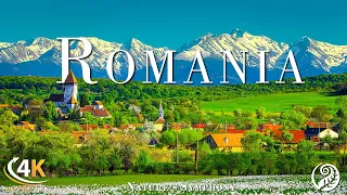 Aerial view of Romania 4K - Scenic Relaxation Film Nature With Calming Music