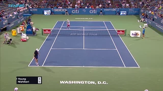 Nishikori Backhand Hot Shot | Citi Open Washington 2017