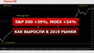 Как прошёл 2019 год на MOEX, S&P 500, EUR/USD, Bitcoin, серебро