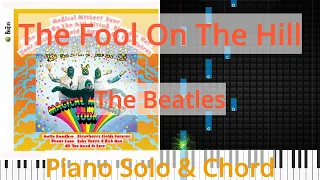 🎹Solo & Chord, The Fool On The Hill, The Beatles, Synthesia Piano