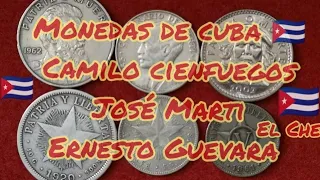 Monedas de Cuba 🇨🇺 Camilo Cienfuegos, José Marti y Ernesto Guevara El Che