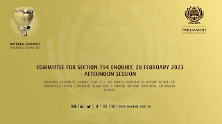Committee for Section 194 Enquiry, 28 February 2023