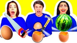 100 Verschiedene Weisen Eier zu zerbrechen von Ideas 4 Fun Challenge