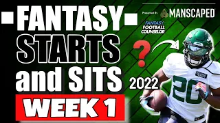 Starts and Sits Week 1 - Fantasy Football 2022