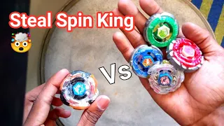 Meteo L drago steal spin king vs  All Beyblade metal 🤩 homemade 👈