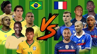 Brazil Legends vs France Legends💪(Mbappe-Neymar-Pele-Benzema)