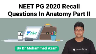 NEET PG 2020 Recall Questions in Anatomy Part II By Dr Mohammed Azam