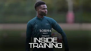 UNREAL SAKA NUTMEG 🤯 | INSIDE TRAINING | Building up to FC Bayern Munich clash | UCL