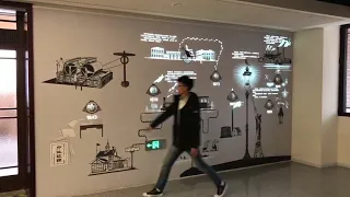 interactive projection wall for  factory process