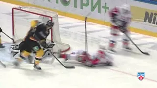 Lokomotiv @ Severstal 11/02/2014 Highlights / Северсталь - Локомотив 2:1ШБ