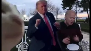 Trump Biden Cat Vibing To Ievan Polkka Techno