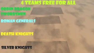 Roman Generals vs Silver Knights vs Death Knights vs Ordins | 4 Teams Free For All  UEBS 2