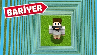 MİNECRAFT ama TEK BLOK (bariyer duvar)