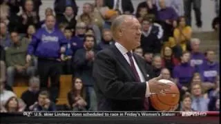 Rich Falk Honored During a Northwestern Wildcats Basketball Game - 2/25/10