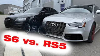 STOCK Audi RS5 vs  TUNED Audi S6