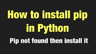 How to install Pip in Python | pip is not recognized as an internal or external command | Data Magic