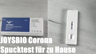 Corona Spucktest für zu Hause - JOYSBIO Coronavirus Test ohne Nasen- oder Rachenabstrich Antigentest