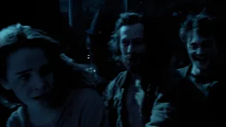 Сириус Блэк улетает на клювокрыле / Гарри Поттер и Гермиона Грейнджер спасают Сириуса Блэка