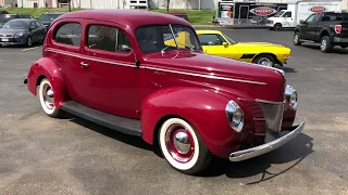 1940 Ford Deluxe Custom Hot Rod walk around and start up.