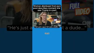 FULL VIDEO: Woman dismissed from jury pool describes moment she saw Trump in court #TrumpCourt