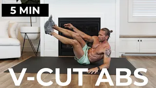 5 Min V CUT ABS | Shredded Obliques Workout